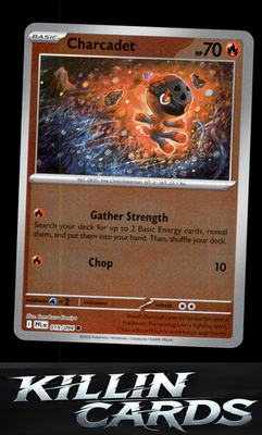 Reverse Holofoil Charcadet 019/094 Pokemon Common ME02: Phantasmal Flames Card N