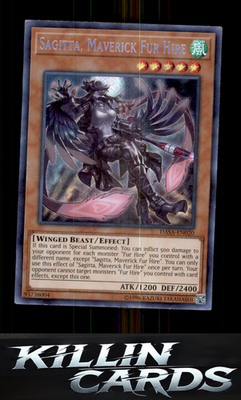 1st Edition Sagitta, Maverick Fur Hire DASA-EN020 YuGiOh Secret Rare Dark Savior