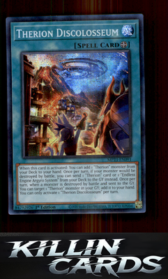 1st Edition Therion Discolosseum MP23-EN091 YuGiOh Prismatic Secret Rare 25th An