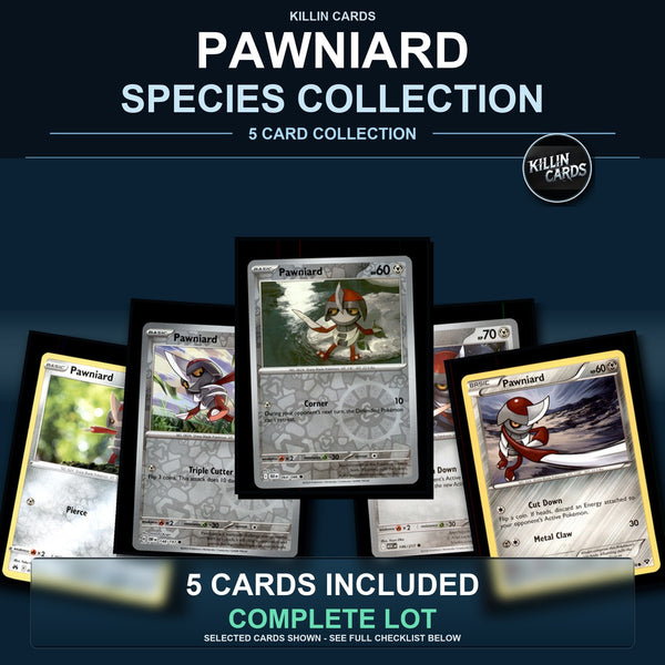 Pokemon TCG Pawniard Species Collection 5 Different Cards