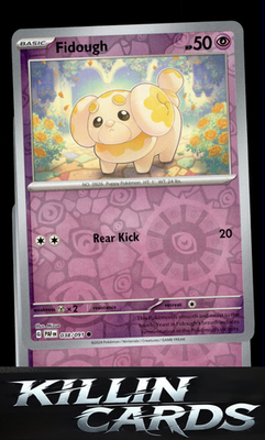 Reverse Holofoil Fidough 038/091 Pokemon Common SV: Paldean Fates Card NM