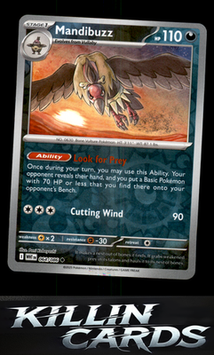 Reverse Holofoil Mandibuzz 064/086 Pokemon Uncommon SV: White Flare Card NM