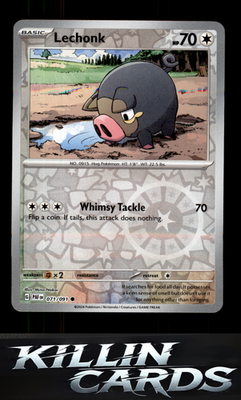 Reverse Holofoil Lechonk - 071/091 071/091 Pokemon Common SV: Paldean Fates Card