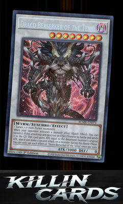 1st Edition Draco Berserker of the Tenyi BLMR-EN074 YuGiOh Secret Rare Battles o