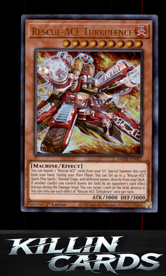 1st Edition Rescue-ACE Turbulence AMDE-EN007 YuGiOh Ultra Rare Amazing Defenders
