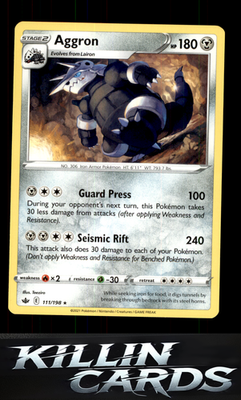 Aggron 111/198 Pokemon Rare SWSH06: Chilling Reign Card NM