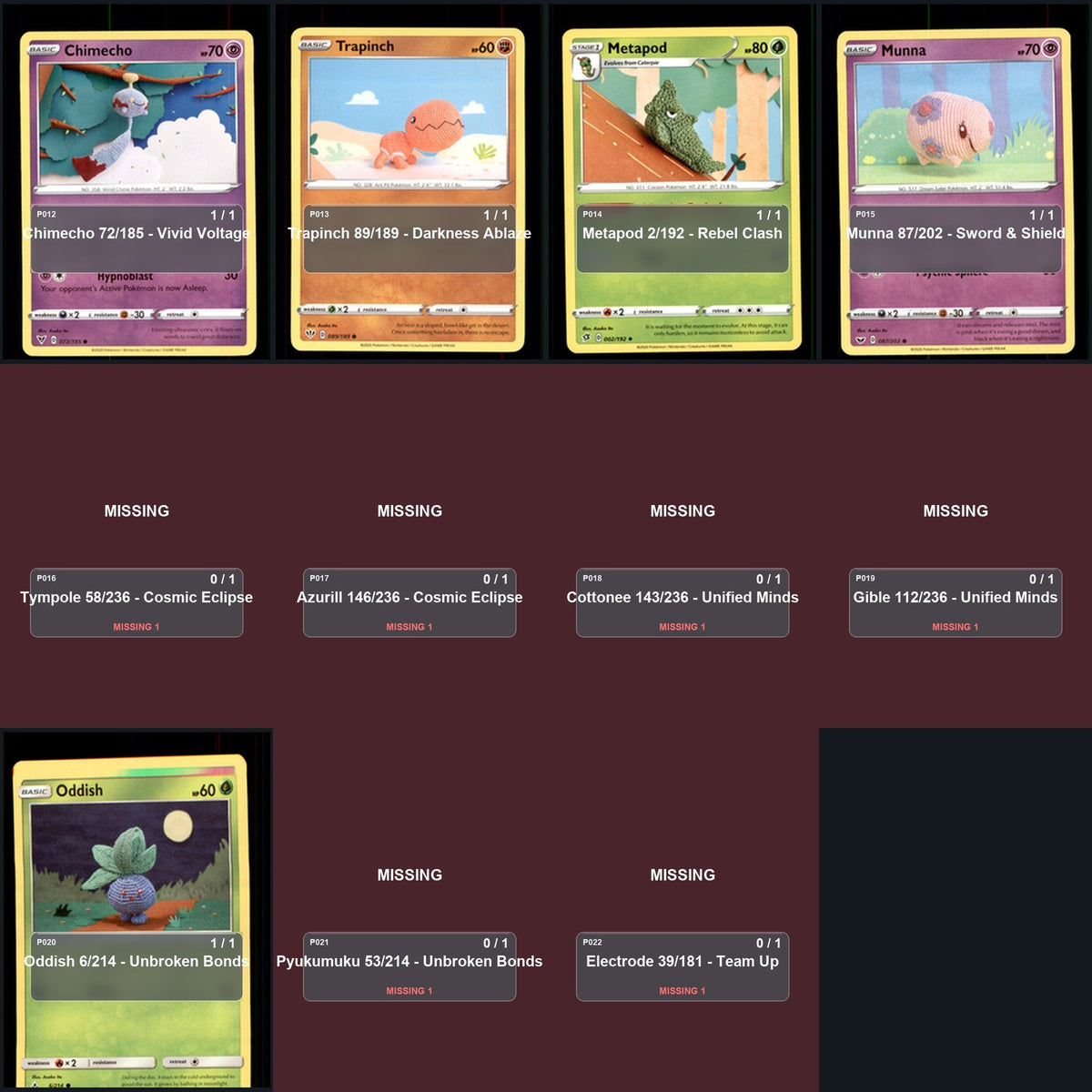 Pokemon TCG Asako Ito Artist Collection 18 Cards Lot