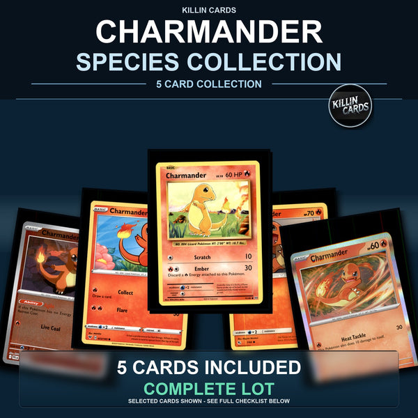 Pokemon TCG Charmander Species Collection 5 Different Cards