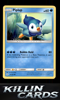 Piplup 54/236 Pokemon Common SM - Cosmic Eclipse Card NM