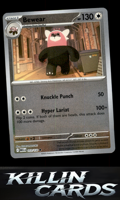 Reverse Holofoil Bewear 112/132 Pokemon Common ME01: Mega Evolution Card NM