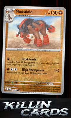 Reverse Holofoil Mudsdale - 092/162 092/162 Pokemon Uncommon SV05: Temporal Forc