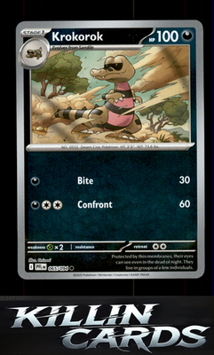 Reverse Holofoil Krokorok 065/094 Pokemon Common ME02: Phantasmal Flames Card NM