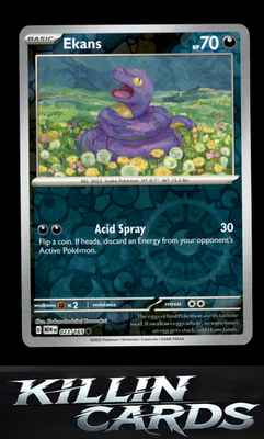 Reverse Holofoil Ekans 023/165 Pokemon Common SV: Scarlet & Violet 151 Card NM