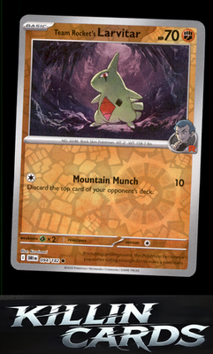 Reverse Holofoil Team Rocket's Larvitar 094/182 Pokemon Common SV10: Destined Ri