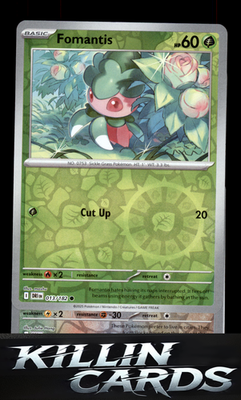 Reverse Holofoil Fomantis 013/182 Pokemon Common SV10: Destined Rivals Card NM