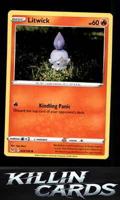 Litwick 024/196 Pokemon Common SWSH11: Lost Origin Card NM