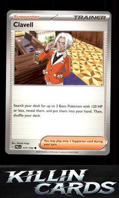 Clavell 177/193 Pokemon Common SV02: Paldea Evolved Card NM