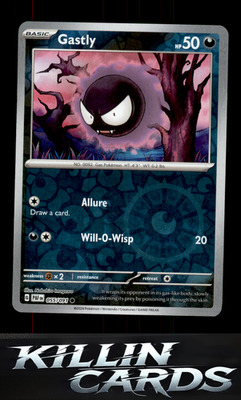 Reverse Holofoil Gastly 055/091 Pokemon Common SV: Paldean Fates Card NM