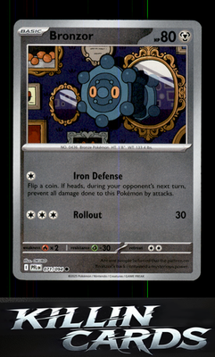 Reverse Holofoil Bronzor 071/094 Pokemon Common ME02: Phantasmal Flames Card NM
