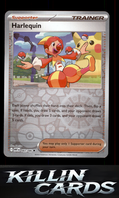 Reverse Holofoil Harlequin 083/086 Pokemon Uncommon SV: White Flare Card NM