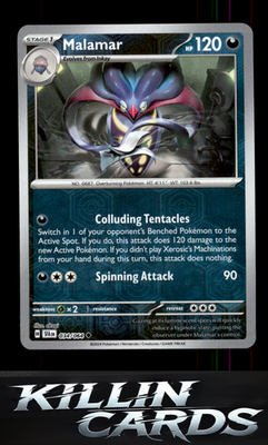 Reverse Holofoil Malamar 034/064 Pokemon Uncommon SV: Shrouded Fable Card NM