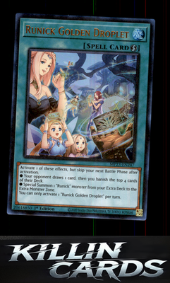 1st Edition Runick Golden Droplet MP23-EN247 YuGiOh Ultra Rare 25th Anniversary