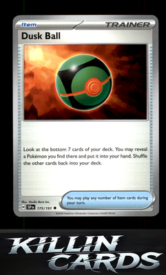 Dusk Ball 175/191 Pokemon Uncommon SV08: Surging Sparks Card NM