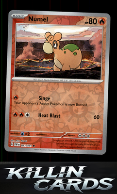 Reverse Holofoil Numel 011/091 Pokemon Common SV: Paldean Fates Card NM