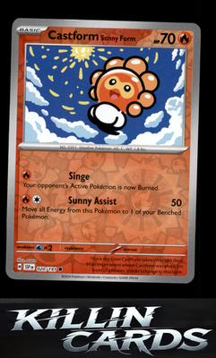 Reverse Holofoil Castform Sunny Form - 020/191 020/191 Pokemon Common SV08: Surg