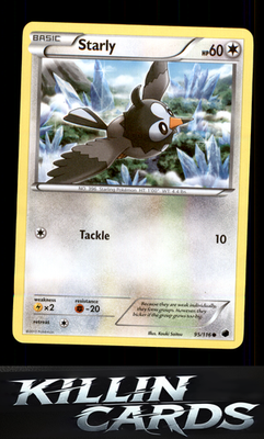 Starly 95/116 Pokemon Common Plasma Freeze Card NM