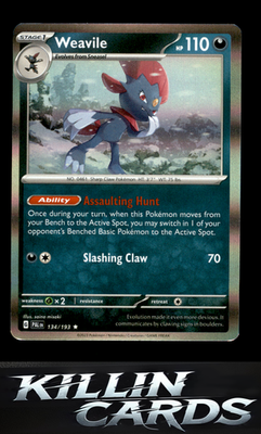 Weavile 134/193 Pokemon Rare SV02: Paldea Evolved Card NM