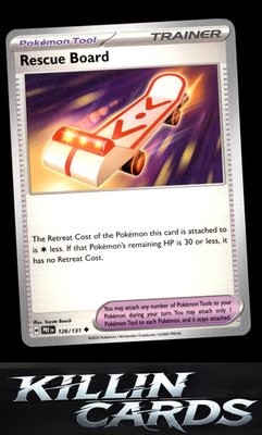 Rescue Board 126/131 Pokemon Uncommon SV: Prismatic Evolutions Card NM