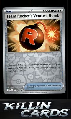 Reverse Holofoil Team Rocket's Venture Bomb 179/182 Pokemon Uncommon SV10: Desti