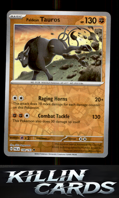 Reverse Holofoil Paldean Tauros - 108/193 108/193 Pokemon Uncommon SV02: Paldea