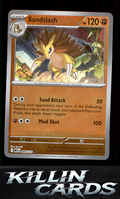 Reverse Holofoil Sandslash 069/132 Pokemon Common ME01: Mega Evolution Card NM