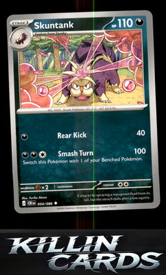 Skuntank 054/086 Pokemon Uncommon ME04: Chaos Rising Card NM