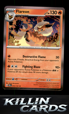 Flareon 013/131 Pokemon Rare SV: Prismatic Evolutions Card NM