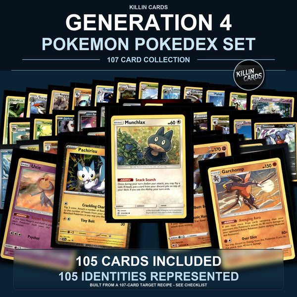 Pokemon TCG Generation 4 Pokemon Pokedex Set 105 Cards Collection