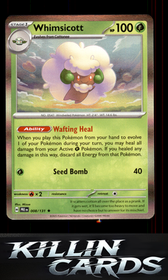 Whimsicott 008/131 Pokemon Rare SV: Prismatic Evolutions Card NM