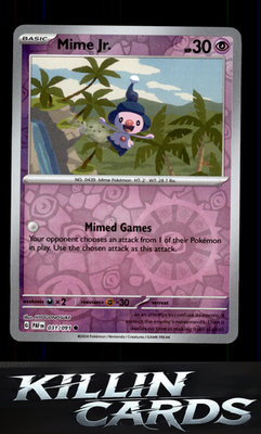 Reverse Holofoil Mime Jr. - 031/091 031/091 Pokemon Common SV: Paldean Fates Car