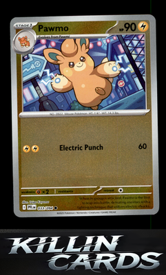 Reverse Holofoil Pawmo 033/094 Pokemon Common ME02: Phantasmal Flames Card NM