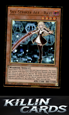 1st Edition Sky Striker Ace - Raye MGED-EN017 YuGiOh Premium Gold Rare Maximum G