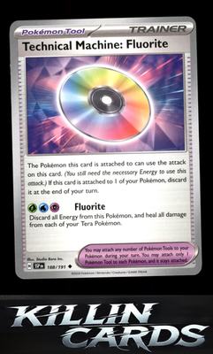 Technical Machine: Fluorite 188/191 Pokemon Uncommon SV08: Surging Sparks Card N