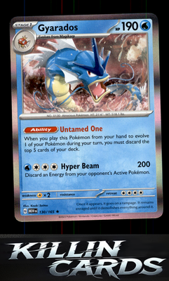 Gyarados 130/165 Pokemon Rare SV: Scarlet & Violet 151 Card NM