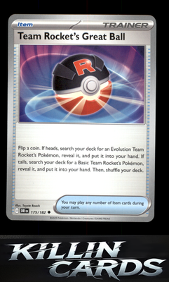 Team Rocket's Great Ball 175/182 Pokemon Uncommon SV10: Destined Rivals Card NM