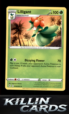 Lilligant 010/203 Pokemon Rare SWSH07: Evolving Skies Card NM