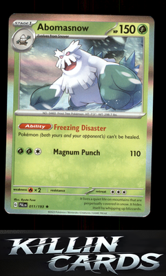 Abomasnow 011/193 Pokemon Rare SV02: Paldea Evolved Card NM