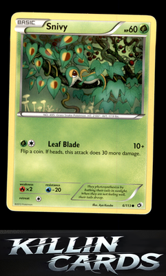 Snivy 6/113 Pokemon Common Legendary Treasures Card LP