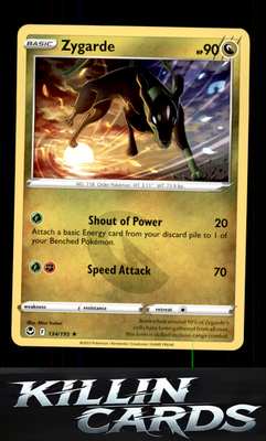 Zygarde 134/195 Pokemon Rare SWSH12: Silver Tempest Card NM