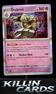 Dusknoir 037/131 Pokemon Rare SV: Prismatic Evolutions Card NM